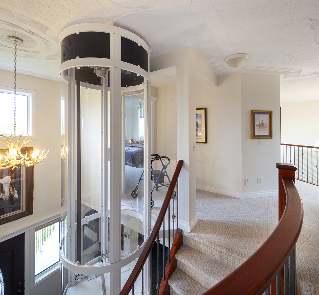 occupational therapist and renovators in-home elevator project in Calgary
