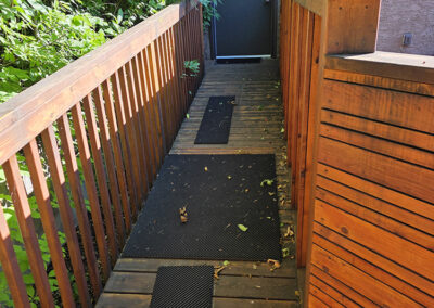 Custom ramp from detached garage into home in Calgary
