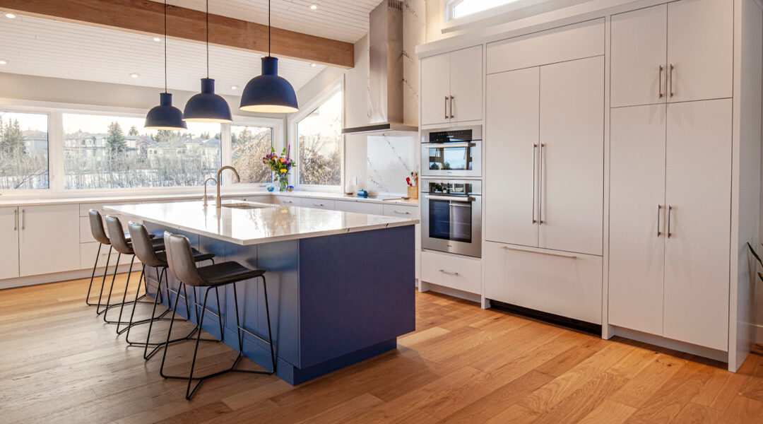 Accessible Calgary kitchen renovation with aging-in-place design and modern layout